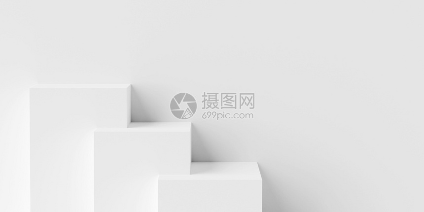 为产品广告宣传提供最低几何形状讲台的场景3D工作室金子房间图片