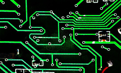 黑绿色电路板图片