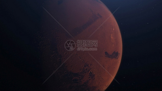 太阳抽象的美丽国航天局提供的这张图中火星轨道在空间的3D成像带有明亮弹坑和火星山脉部分由美国航天局提供图片