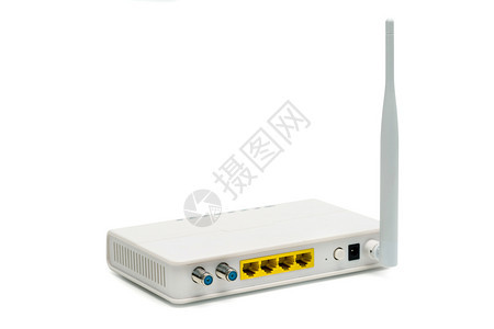 服务器白色背景孤立的无线互联网路由器络使用权图片