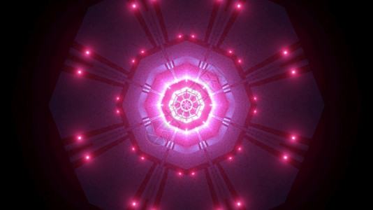 闪发光艺术明亮辉的抽象未来甘蓝底洞穴背景有红色和紫荧光以及黑暗中的火花3D插图Ornamentic晶体形隧道背景3d插图水晶图片