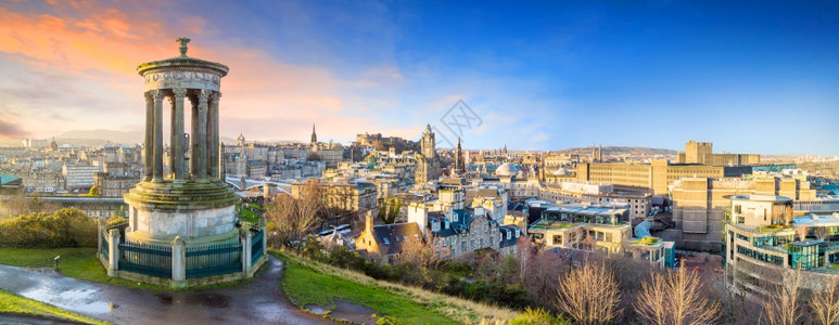 古典爱丁堡旧城的美丽景色著名卡尔顿图片