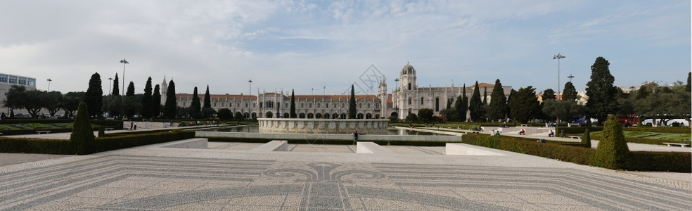 葡萄牙里斯本著名的Hieronomites修道院地标的全景旅游葡萄牙语观光图片