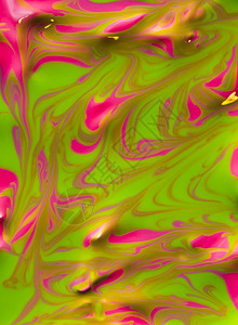 画黑色绿和粉红的搅拌纹理抽象油漆波手工制造表面水大理石涂料的创造背景多彩图案以液态形式呈现多种颜色模式艺术家调板图片