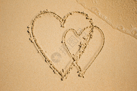 海岸绘画滩上沙的纹理画起心岛图片