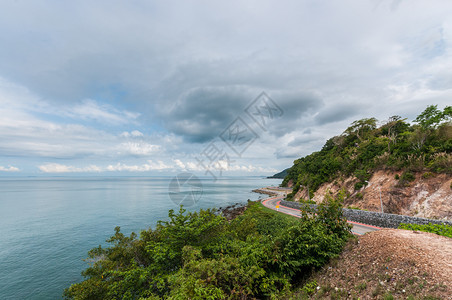 交通帕亚带山和海的沿公路曲线NangPhaya山景点户外图片