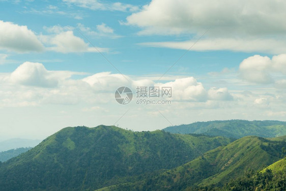 山丘森林风景图片