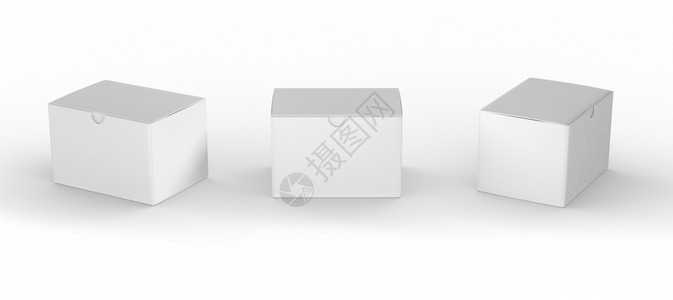 广告电子的袖珍白色空包装箱带有剪切路径软件电子设备医疗或保健等各种产品模板的白箱包装xA图片