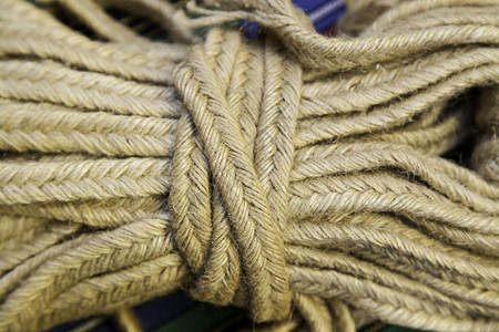 细绳麻复古的搭船旧埃斯巴托绳子西班牙扭曲的绳索细节图片