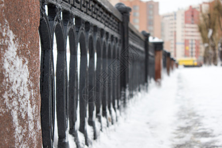 铁霜冻中的卡斯蒂伦围栏寒冷的图片