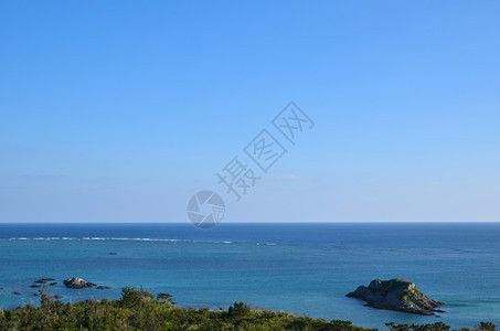 从日本热带岛屿Ishigaki的Tamatori观测点对太平洋进行观察时可以到太平洋上空假期天闲暇图片