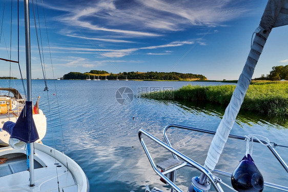 湖景观齐克GroZicker港的KleinZicker观点图片