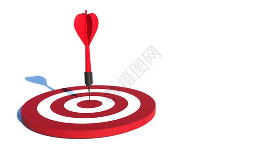 木板玩重点达特箭射中目标心飞镖板商业针对焦点概念3D投影图片