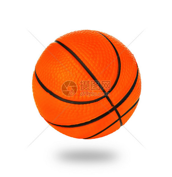 黑色的橙篮子球特紧闭型白底隔离于物品运动图片