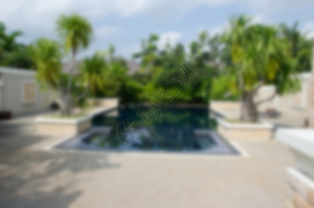 奢华酒店假期热带度胜地美丽背景模糊游泳池美的模糊图片
