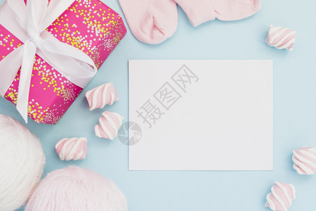 提供婴儿淋浴明信片展示剪贴簿可爱的图片