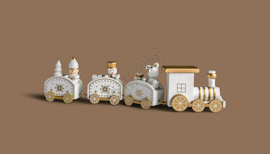 与世隔绝的圣诞礼品火车蒸汽盒子幸福图片