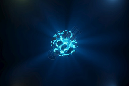 运动天文学网络球体3d渲染的抽象未来派破坏爆炸球体图片