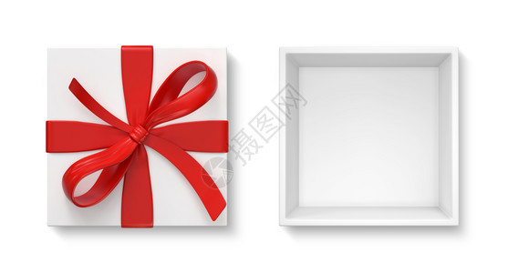 庆典在白色背景上孤立的礼品盒3d插图问候白色的图片