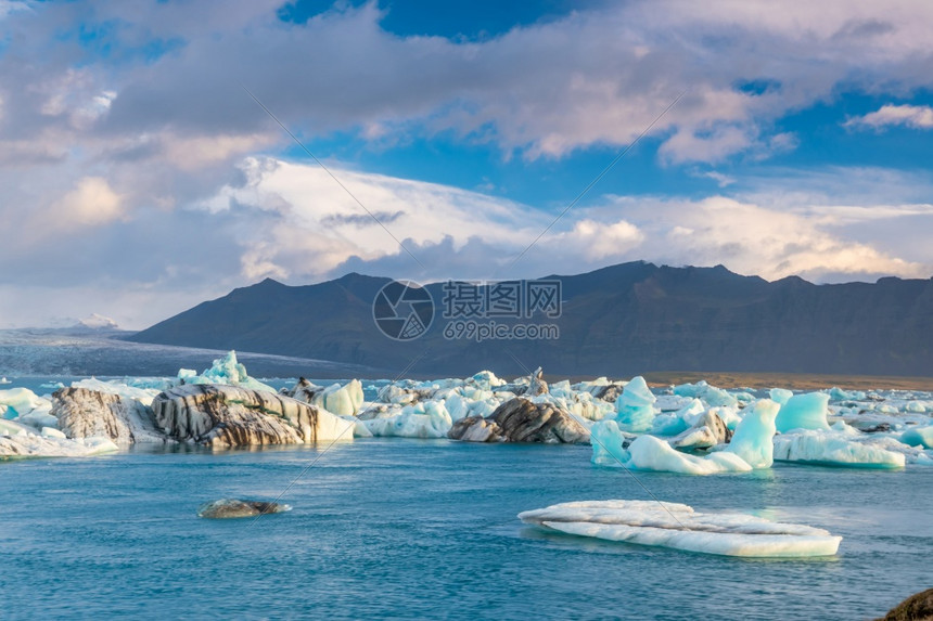 约古沙龙泻湖冰岛Jokulsarlon冰川环礁湖自然景观冒险图片