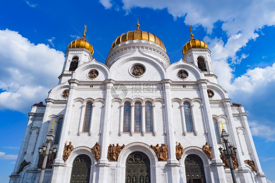 观光著名的基督救主大教堂俄罗斯莫科语图片
