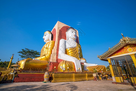 旅行历史缅甸Bago的Kyaikpun佛陀四面像建造图片