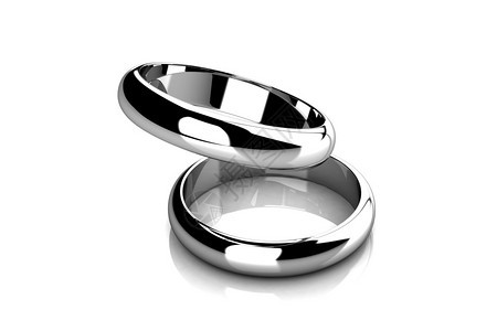 婚礼白色的美结婚戒指3D盒子图片