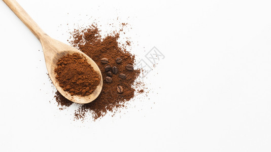 阿拉伯带有咖啡复印空间的特写勺子高分辨率照片带有咖啡复印空间的特写勺子高质量照片可口豆子图片
