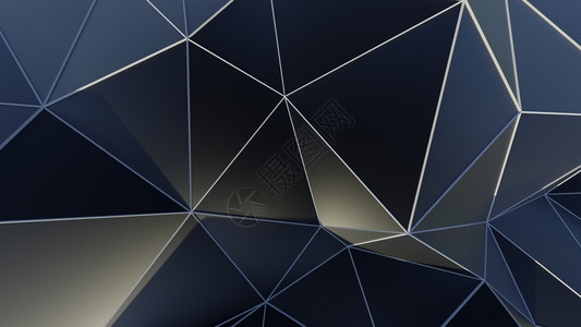 行业抽象的工3d石晶背景三角纹理壁纸宽广全景的抽象水晶背背景图片