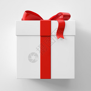 季节假期派对在白色背景上孤立的礼品盒3d插图图片