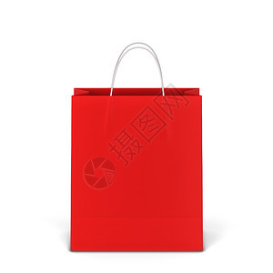 象征白色背景上孤立的空白购物袋模型3d插图商业的嘲笑图片