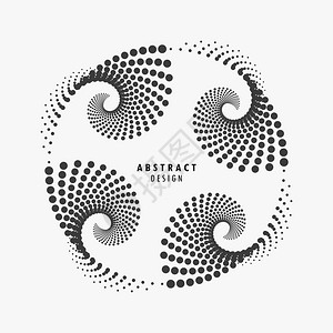 本摘要点圆形模式设计用于最小的Swirl艺术风格覆盖模板背景插图矢量辐射戒指圆圈图片