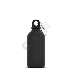 烧瓶水子白色背景孤立的短运动瓶三德插图Name图片