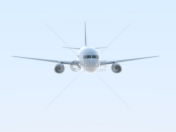 Airin天空中的商业客机假期航空运输客机起飞行和航空线公司标志货运服务3d插图空客经过图片