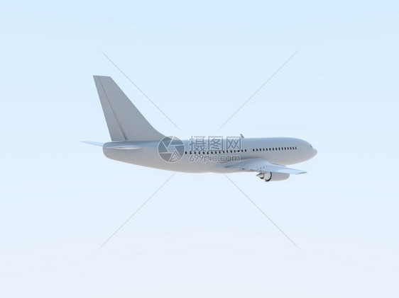 天空中的商业客机假期航空运输客机起飞行和航空线公司标志货运服务3d插图飞机场图片