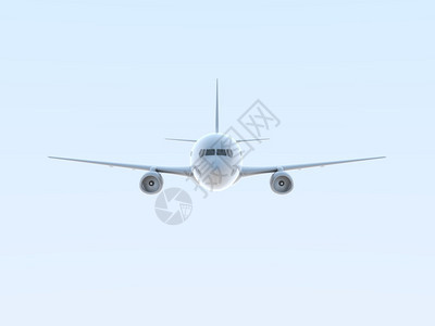 降落空客Airin天空中的商业客机假期航空运输客机起飞行和航空线公司标志货运服务3d插图图片