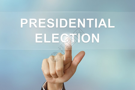 十一月国民将总统选举按钮在模糊的背景下推动到总统大选中图片