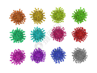 五颜六色的病毒图片