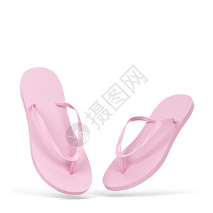 粉色拖鞋一双沙滩拖鞋设计图片