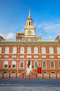 历史的美国宾夕法尼亚州费城独立厅目的地风景优美图片