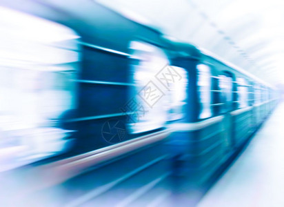 模糊管子颜色Vignette移动抽象背景地铁列车图片