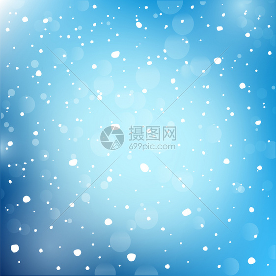 十二月打印冬天雪蓝色背景的图片