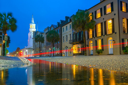 美国人大教堂南卡罗来纳州Charleston市中心城区历史图片