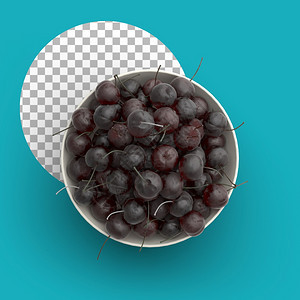 美味的顶端视图新鲜黑莓孤立甜的饮食图片