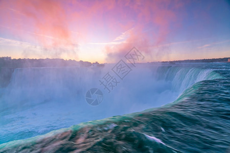 日落加拿大人吸引力安略省尼亚加拉瀑布观测图片