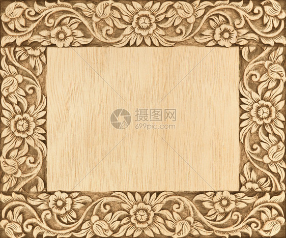 优质的木本背景花朵雕刻框的型式亚洲人优雅的图片