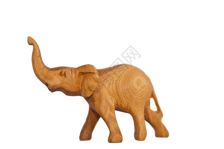 哺乳动物木手把大象孤立在白色上纪念品象牙图片