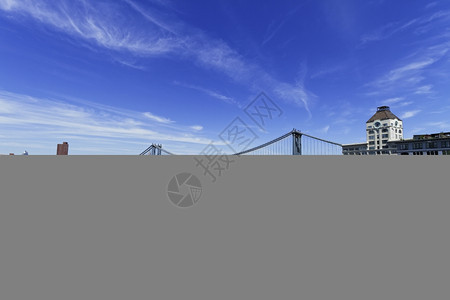 地标状态暂停纽约市具有历史意义的布鲁克林大桥在海洋上的景象图片