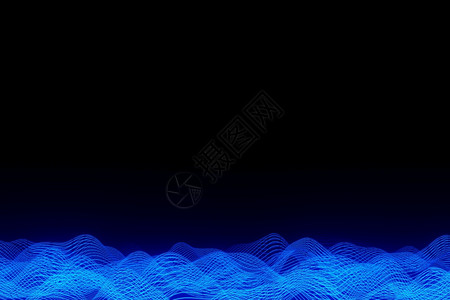 医院水平的音乐抽象背景蓝色音频波心跳3d渲染抽象背景蓝色音频波心跳3d渲染图片