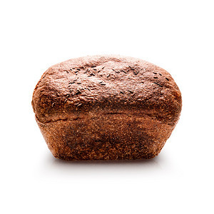 平行六面体市场健康Rye面包在白色背景上被孤立TopViewRye面包图片